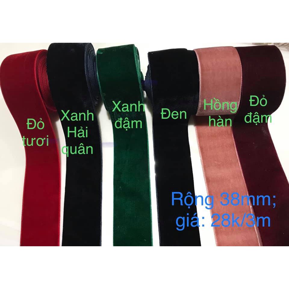 3m ruy băng nhung rộng 38mm