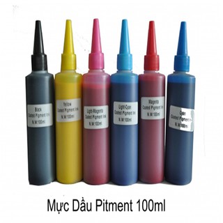 bộ 6 chai mực dầu pigment uv 100ml