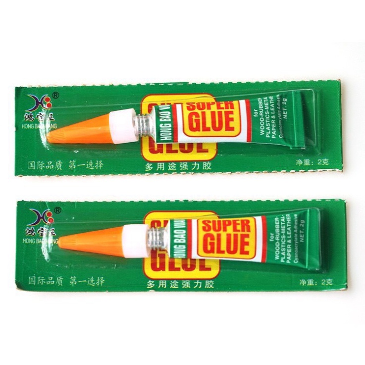 Keo dán đa năng siêu dính Super Glue Alteco tuýp 2g chuyên dùng dán giày dép, nhựa, kính, đồ da, kim loại,