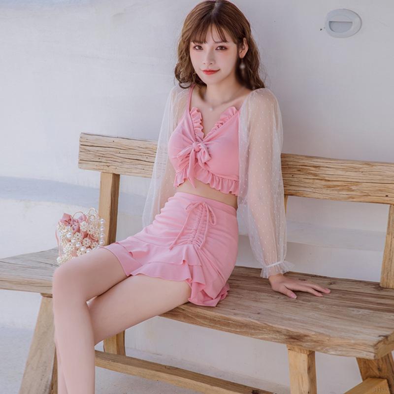 Set Đồ Tắm Hai Mảnh Phối Lưới Phong Cách Hàn Quốc Dành Cho Nữ | BigBuy360 - bigbuy360.vn