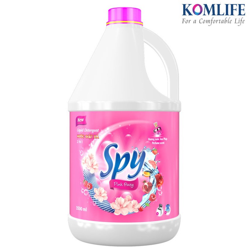 Nước giặt, Nước giặt xả SPY PLUS 4 mùi hương lưu giữ hương thơm trong 5 ngày, diệt 99% vi khuẩn SP000080