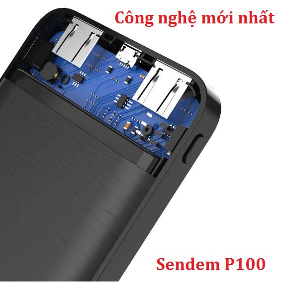 [ẢNH THẬT-CHÍNH HÃNG] Sạc dự phòng Sendem P100 - Pin dự phòng 10,000 mah, BẢO HÀNH 1 NĂM, 1 ĐỔI 1, sạc nhanh, gọn nhẹ