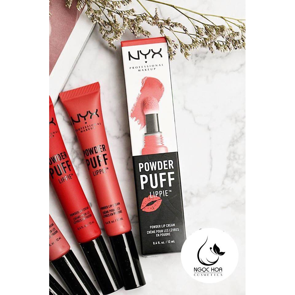 ♥️Son Kem NYX Professional Makeup Powder Puff Lippie Powder Lip Cream