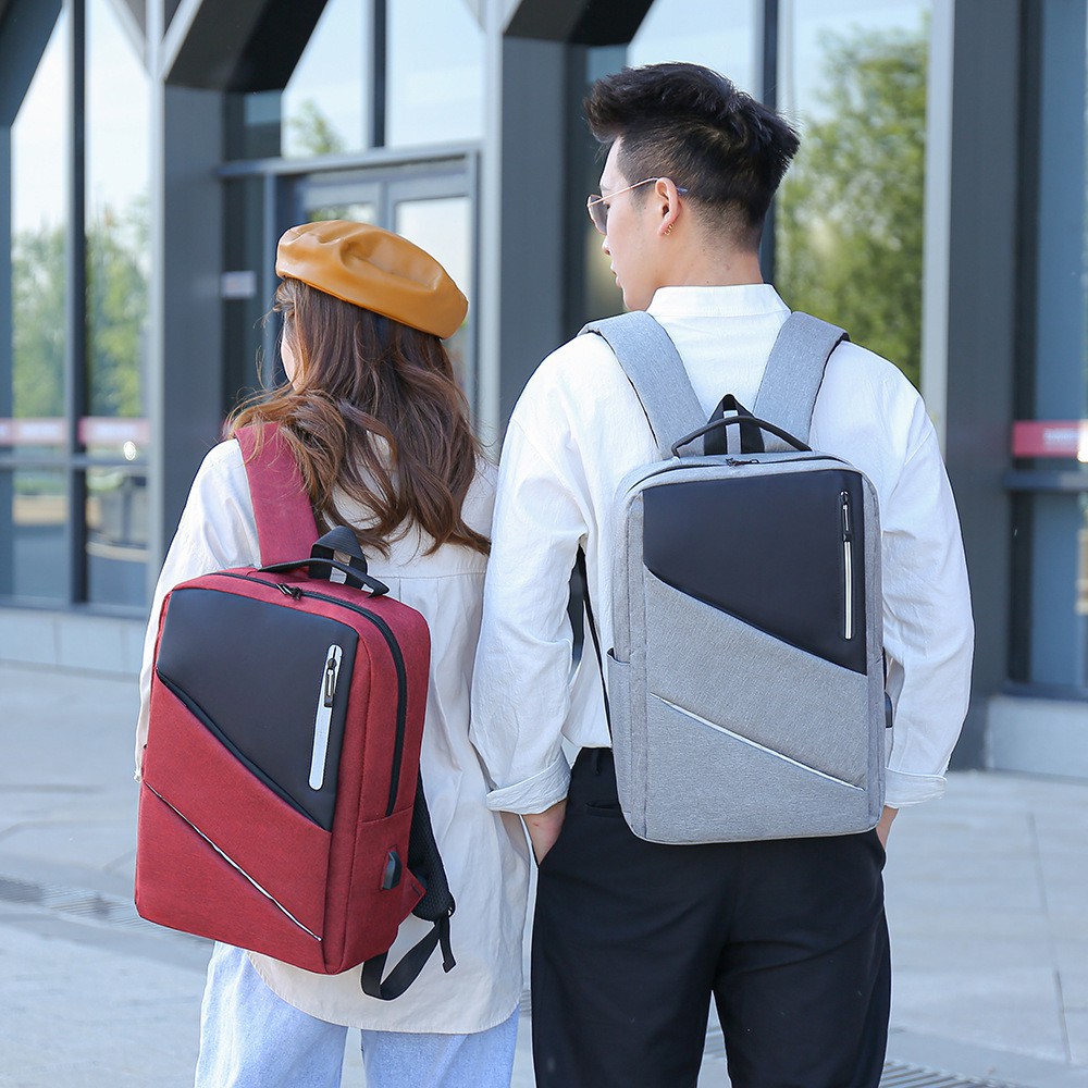 Balo laptop thời trang kiểu dáng gọn nhẹ, thích hợp với sinh viên, đựng vừa laptop 15.6 inch