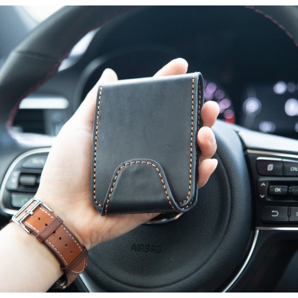 Ví Nam Nữ Da Bò Cách Điệu Thời Trang, Bóp Nam Nữ Da Bò Mini Cao Cấp Nhỏ Gọn SEN3 Bảo Hành Da 12 Tháng