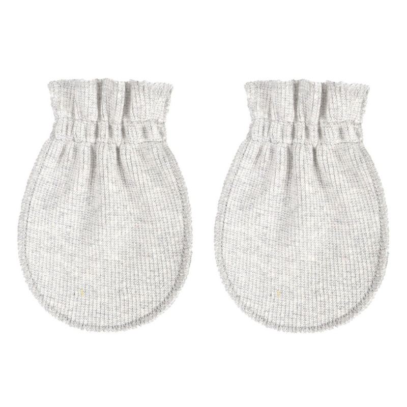 Bộ Găng Tay + Mũ + Găng Tay Dệt Kim Hình Tai Gấu Bằng Cotton Mềm Chống Trầy Xước Cho Bé Sơ Sinh