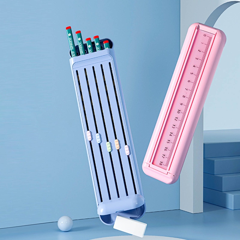Bộ Dụng Cụ Văn Phòng Phẩm 5 x HB Bút Chì 2B Trong Suốt Có Khóa Cài Dành Cho Học Sinh