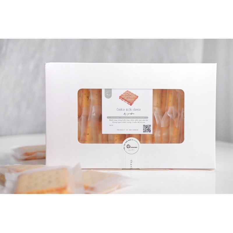Bánh quy tảo biển nhân milk cheese hộp 20 bánh