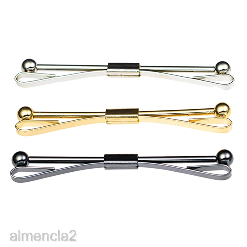 3 Kẹp gắn cổ áo sơ mi cố định cà vạt/ trang sức phong cách cổ điển trang trọng 6.2 cm