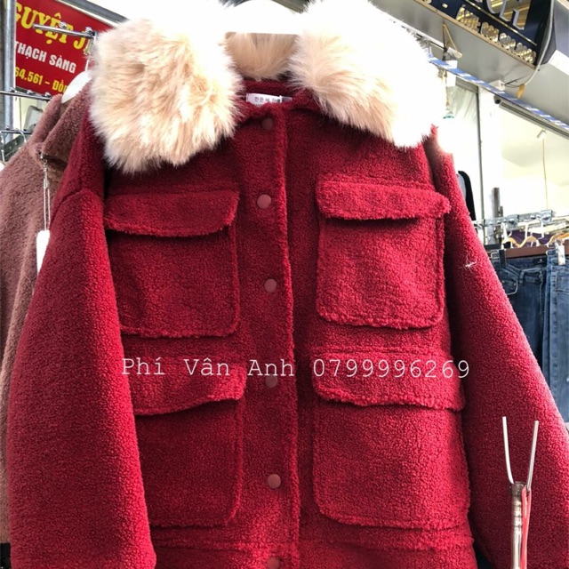 Áo dạ cổ lông