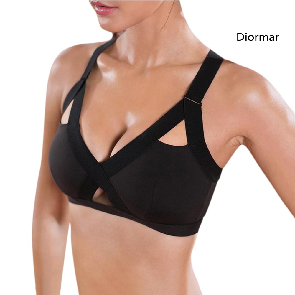 Áo Ngực Thể Thao Nữ Dây Chéo Có Đệm Màu