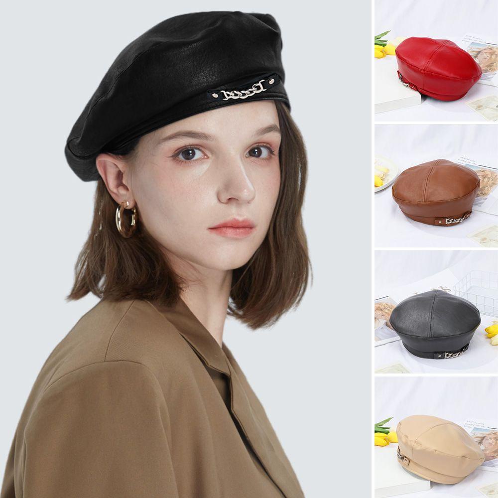 PINEVN Mũ Beret Màu Trơn Thời Trang Thu Đông Cho Nam