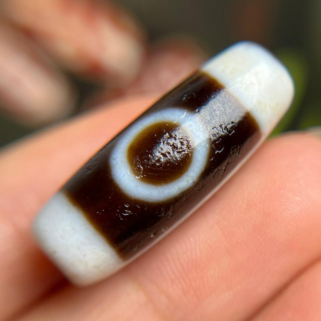 Hạt Dzi Hai Mắt Ngựa Phủ Bột Mịn Cao Cấp Dành Cho Nam Nữ