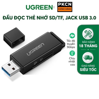 Đầu đọc thẻ nhớ sd/tf jack cắm usb 3.0 ugreen cm104 pkcnh