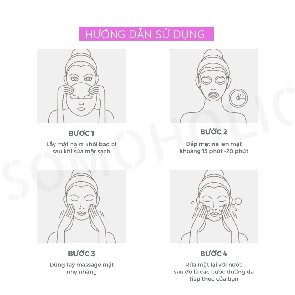 Mặt nạ giấy Images dưỡng da cấp ẩm làm trắng da tơ tằm SILK MASK Somoholic MSK2