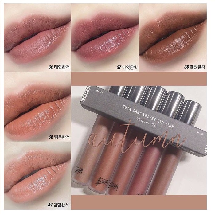 Son Kem Lì BBia Last Velvet Lip Tint Màu bbia34 / bbia35 / bbia36 / bbia37 bbia 38