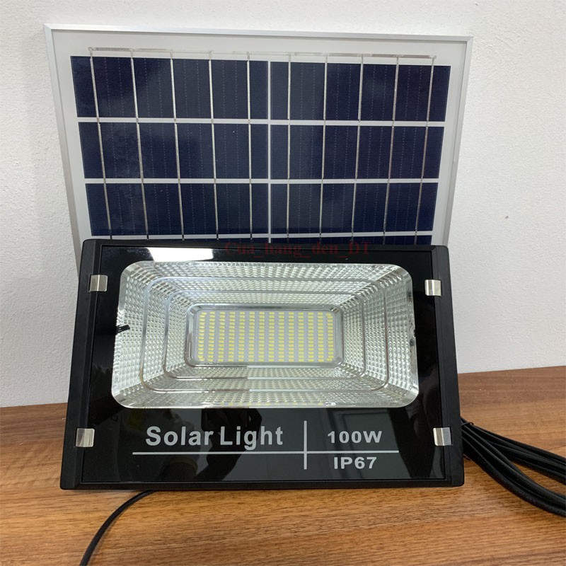 Đèn năng lượng mặt trời , Đèn led pha năng lượng mặt trời 100w.  .