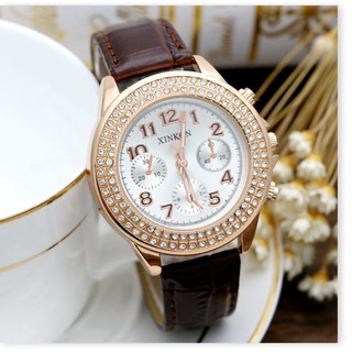 Đồng hồ Luxury chính hãng, mặt đá thạch anh  LUXURY 965009 Đồng hồ nữ