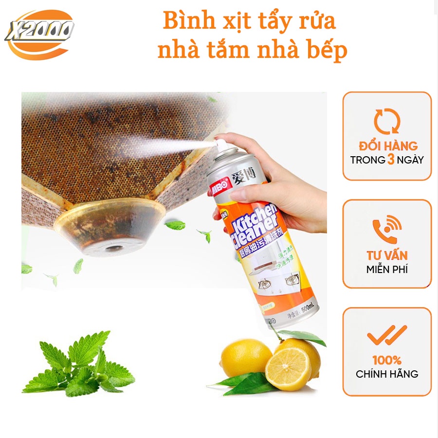 Xịt tẩy rửa nhà bếp, nhà tắm, chai xịt tẩy rửa vệ sinh nhà bếp, nhà tắm cao cấp