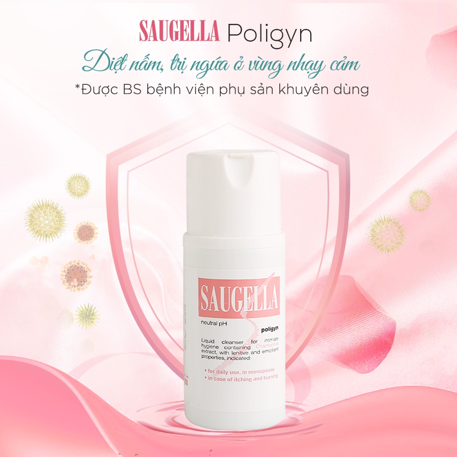 [CHÍNH HÃNG] Dung dịch vệ sinh phụ nữ Saugella Poligyn pH7 Italy 100ml