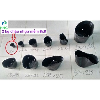 2kg chậu nhựa mềm ươm cây 8x8 , 2kg = khoảng 2230 chậu 8x8