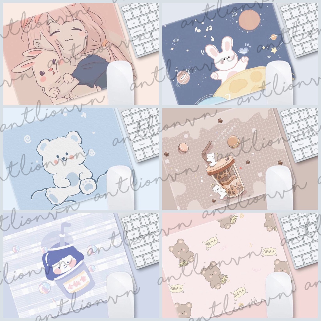 Lót chuột - Pad chuột máy tính 21*26cm anime họa tiết dễ thương Lionvn
