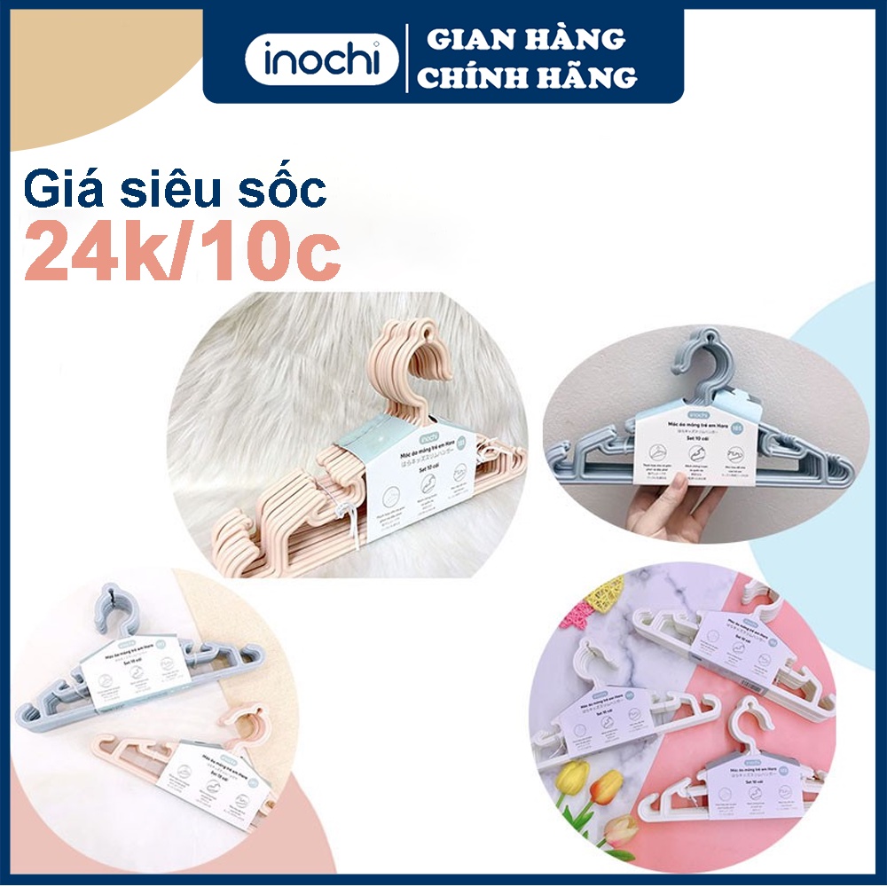 Móc treo quần áo trẻ em Hara INOCHI mắc quần áo cao cấp gọn gàng ngăn nắp