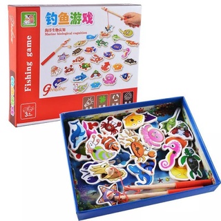 Đồ chơi câu cá nam châm gỗ cho bé