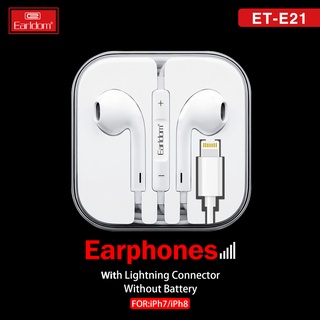 Tai Nghe IP Earldom E21 Với Chân Cắm Lightning Dành Cho Iphone Ipad Thiết Kế Trẻ Trung Âm Thanh Rất Tốt