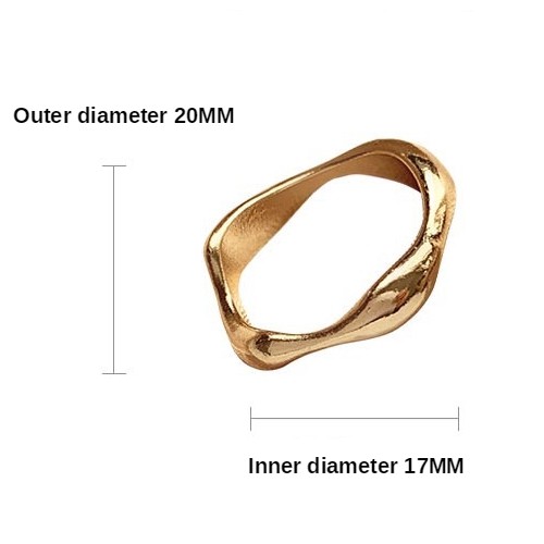 Nhẫn gợn sóng retro thời trang hàn quốc B0011