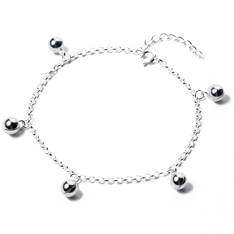 Vòng tay bạc FREESHIPLắc tay nữ cách điệu phối chuông xinh xắn [vong tay nu]