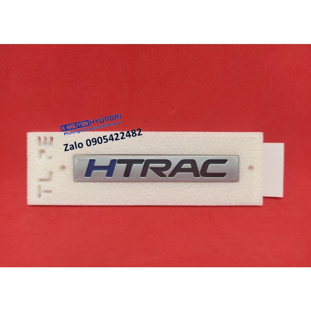 Logo chữ nổi Premium, Santafe, Htrac 2.2D, Htrac, 2.2D dán đuôi xe Santafe 2019, 2020, 2021