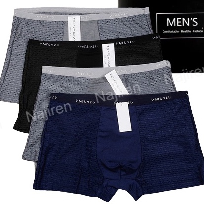 Hộp 5 Quần sịp nam boxer đùi chất vải Lưới Thông Hơi thấm hút vượt trội MenQN01