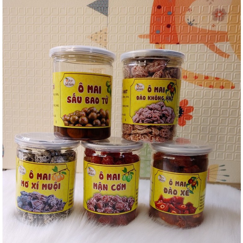 Ô mai Đào Nâu Xẻ vị Chua Ngọt - Đóng Hộp 250g, 400g