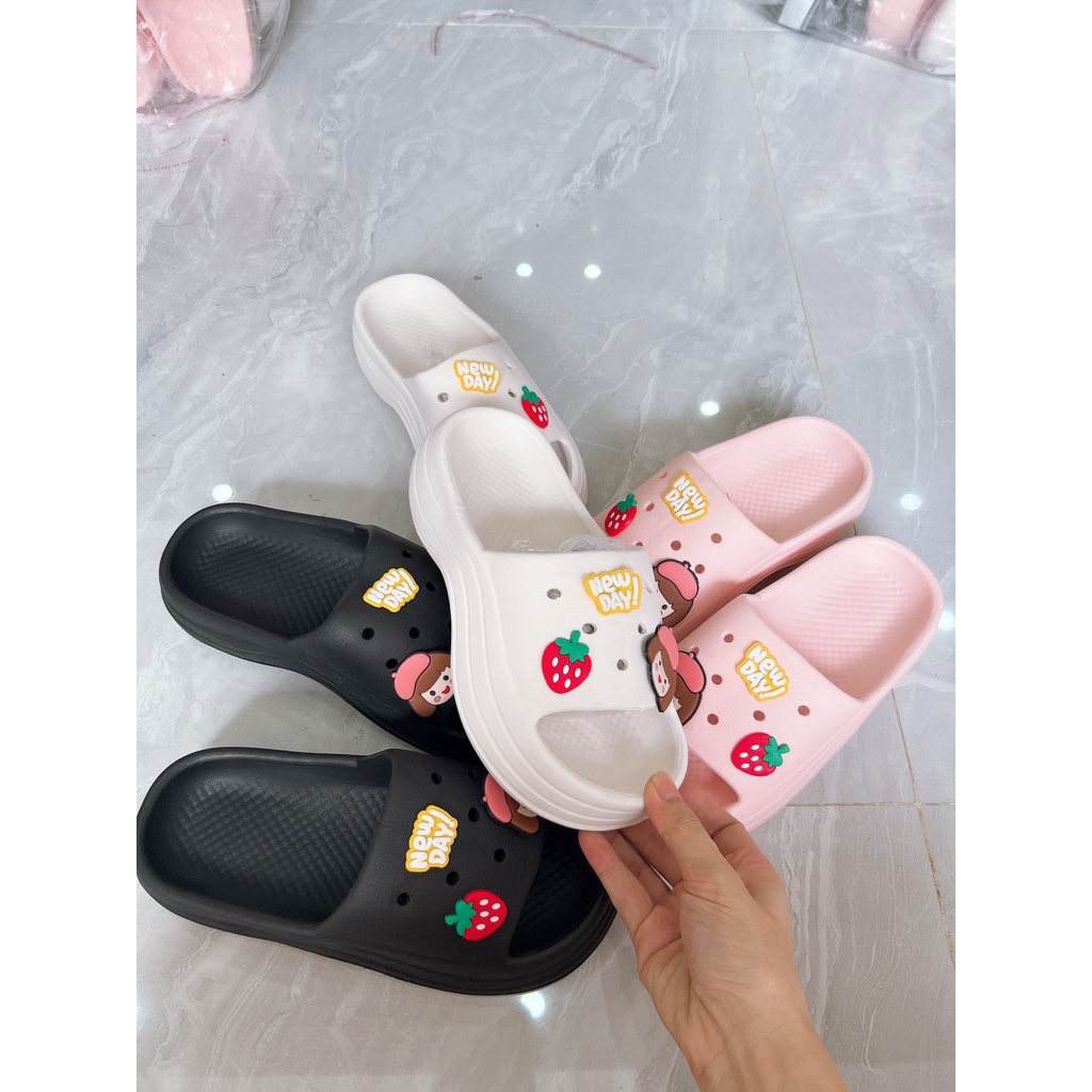 Dép 6cm Quả Dâu Xinh Xắn - Bền Bỉ