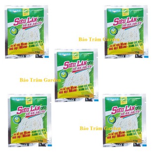 Phân bón cao cấp siêu lân xanh 10-55-10+TE ra rễ cực mạnh-Chống sốc lạnh-nhú đọt nhanh- xanh dày lá gói 15gram set 5 gói