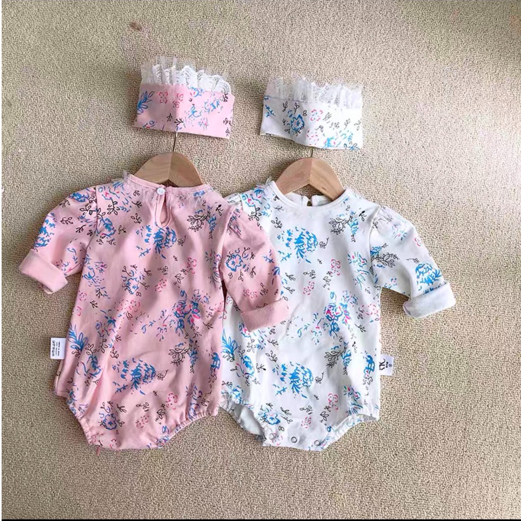 BodySuit Little Lolita kèm rũ ren phong cách Hàn Quốc cho bé gái từ 3 tháng đến 2 tuổi