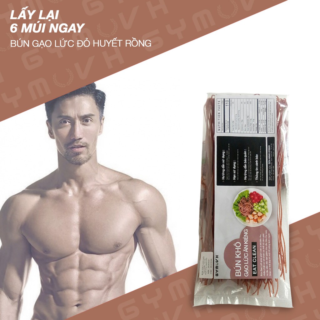 Bún Gạo Lức Đỏ ăn kiêng giảm cân EAT LEAN 100% Gạo Lức