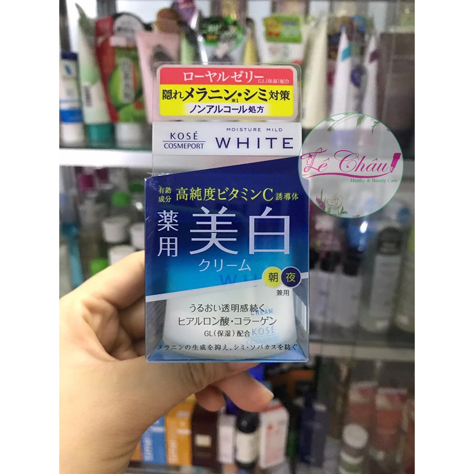 ( Chuẩn nội địa) KEM DƯỠNG TRẮNG DA KOSE MOISTURE MILD WHITE