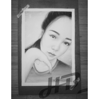 tranh chân dung A5 + khung