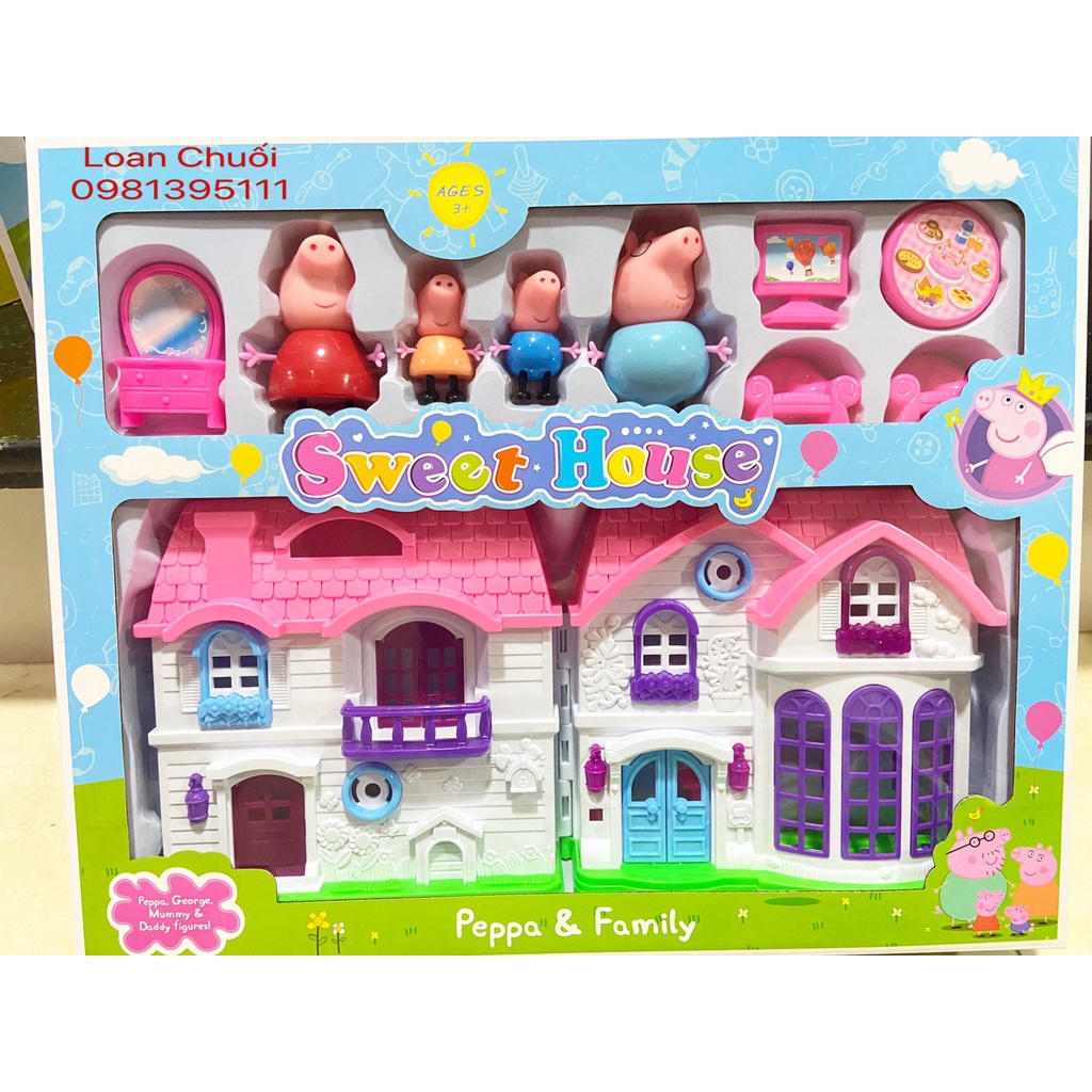 BỘ ĐỒ CHƠI NGÔI NHÀ HEO PEPPA- TOYS89