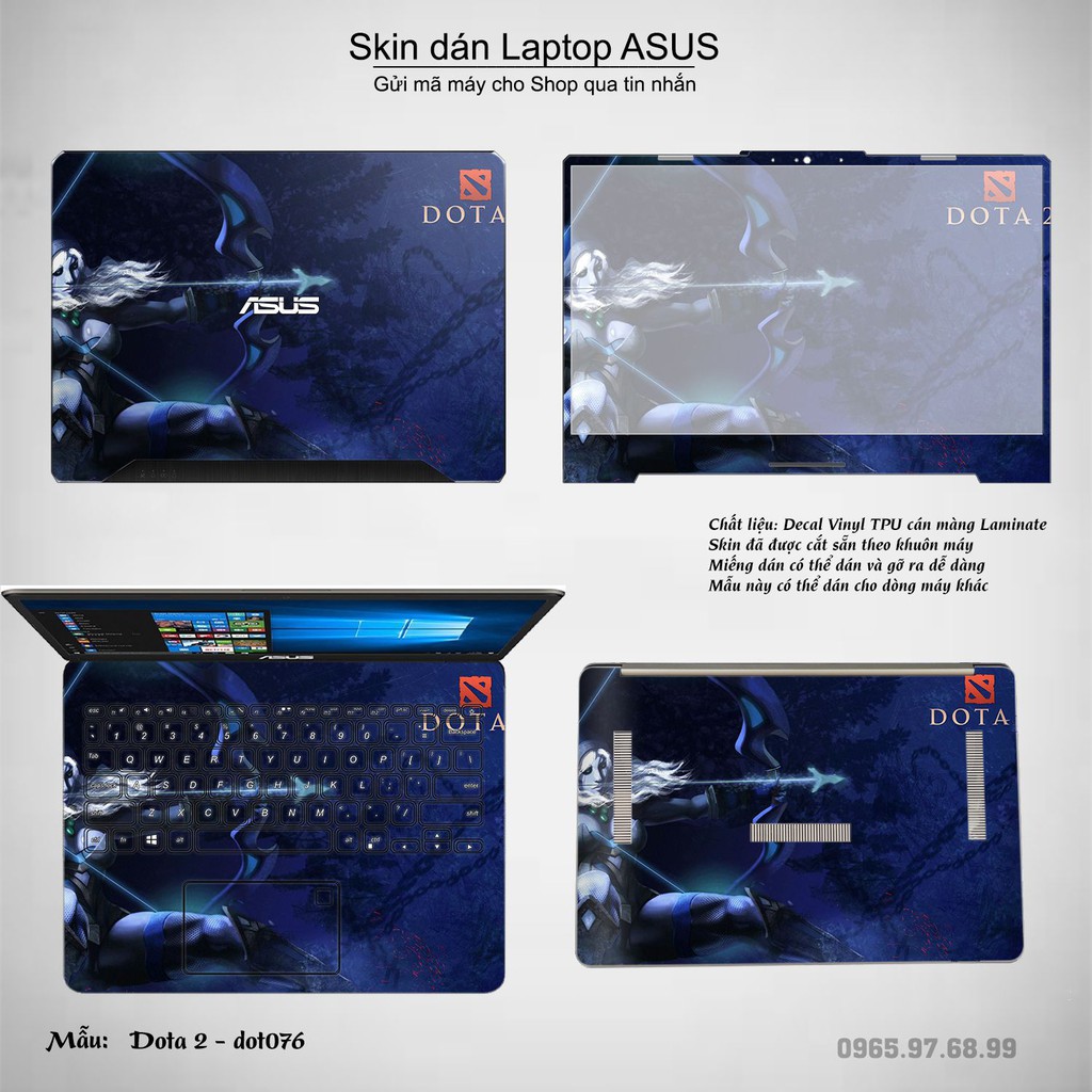 Skin dán Laptop Asus in hình Dota 2 _nhiều mẫu 13 (inbox mã máy cho Shop)