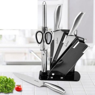 Bộ Dao Nhật Inox 6 Món Cao Cấp Kèm Khay Đựng Rất Đẹp và Sắc