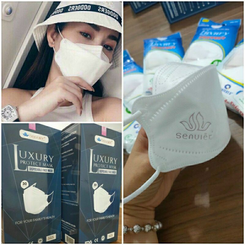 khẩu trang sen việt 4d luxury hot