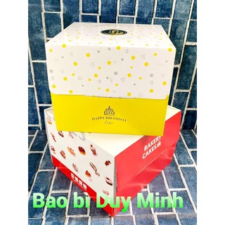 Combo 5 hộp đựng bánh kem (có kèm đế - nhiều mẫu )