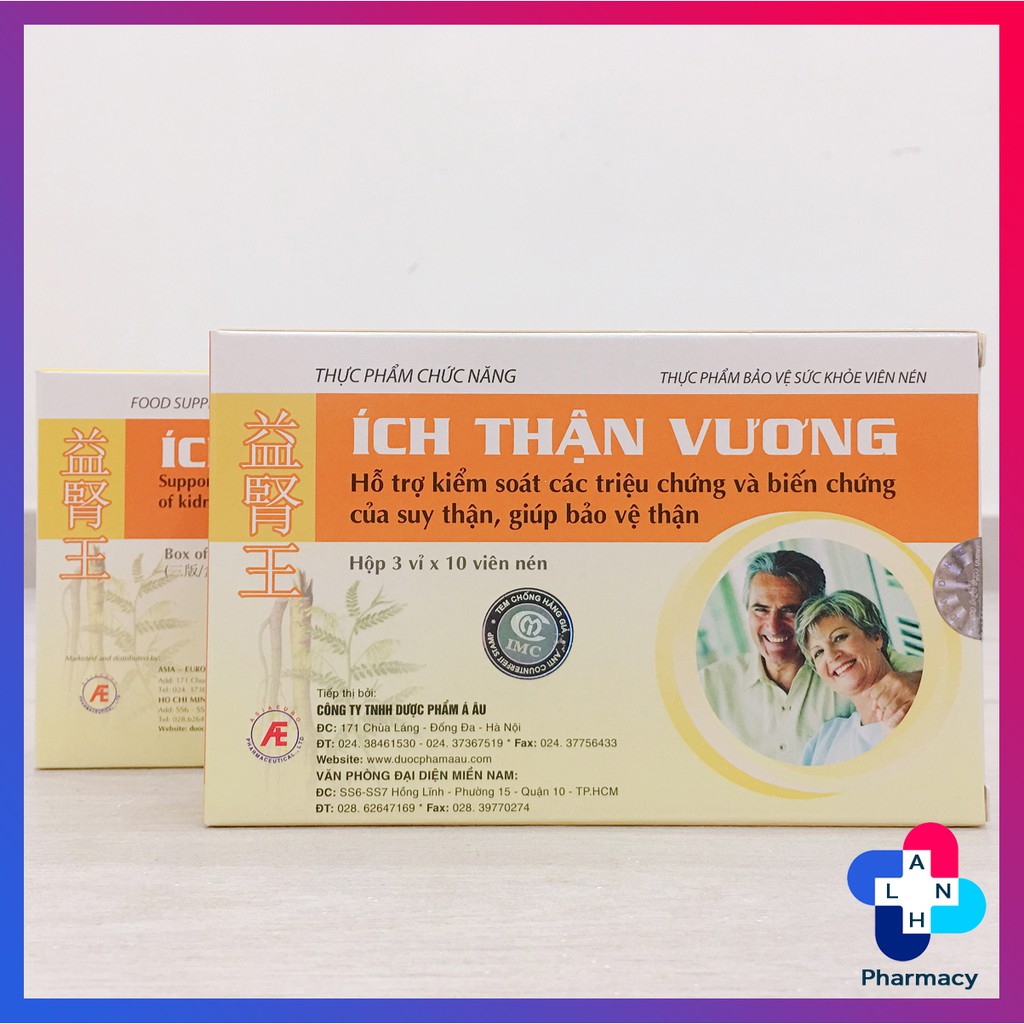 ÍCH THẬN VƯƠNG - Hỗ trợ kiểm soát các triệu chứng và biến chứng của suy thận, giúp bảo vệ thận.