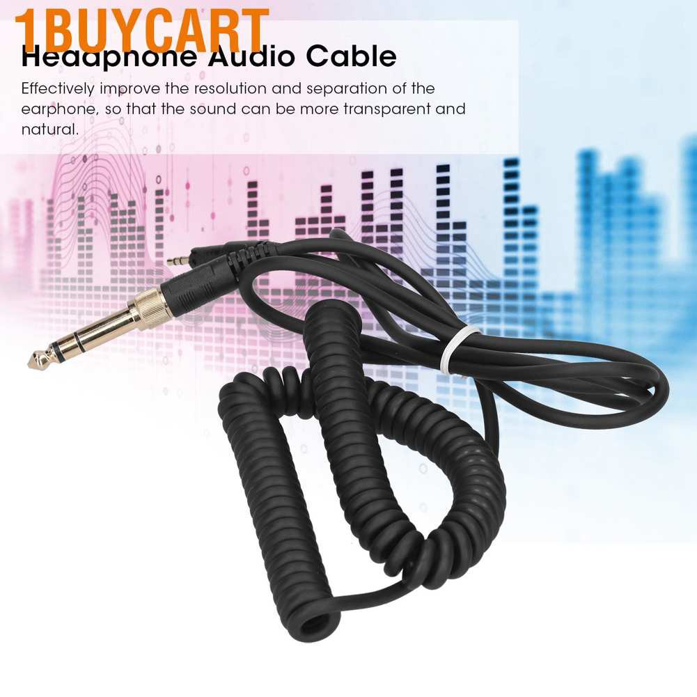 1buycart Stretchable Spring Headphone Audio Cord Replacement for Audio‑Technica ATH‑M50X M40X