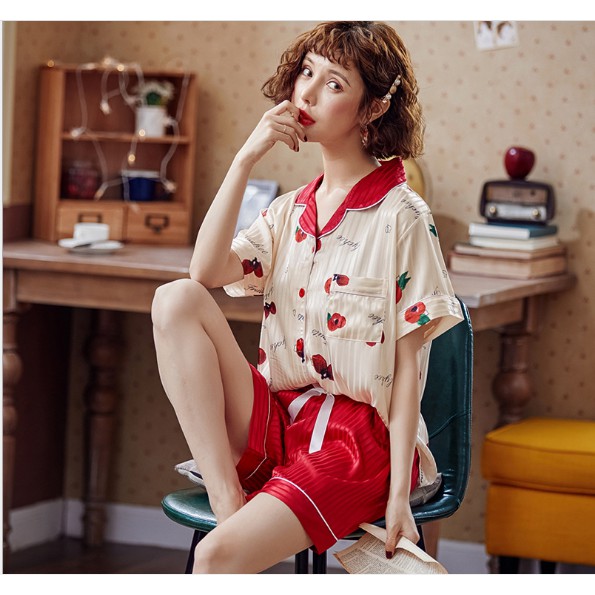 Đồ bộ Pijama lụa satin cao cấp mềm mát (Ảnh +Video thật)