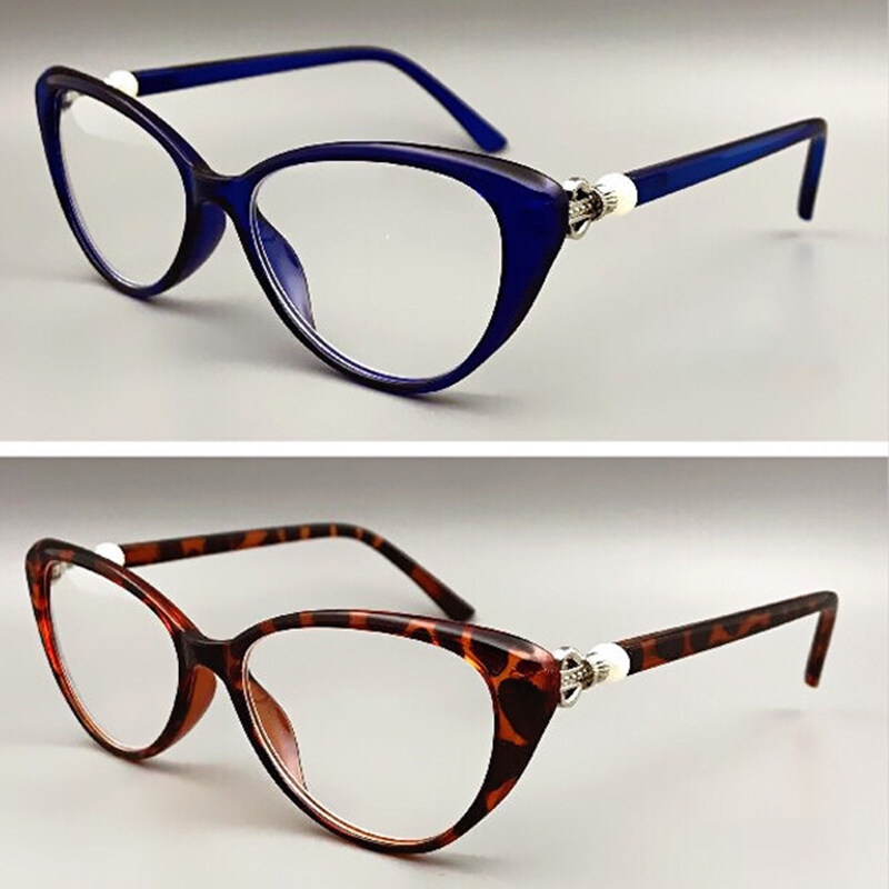 Kính Đọc Sách Gọng Mắt Mèo Chống Ánh Sáng Xanh + 100 ~ + 400 Thời Trang Cho Nữ