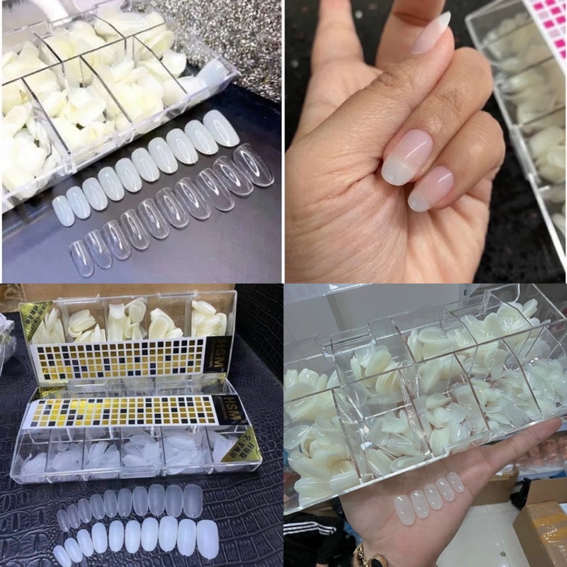 Móng úp hạt na tròn phom ngắn siêu HOT